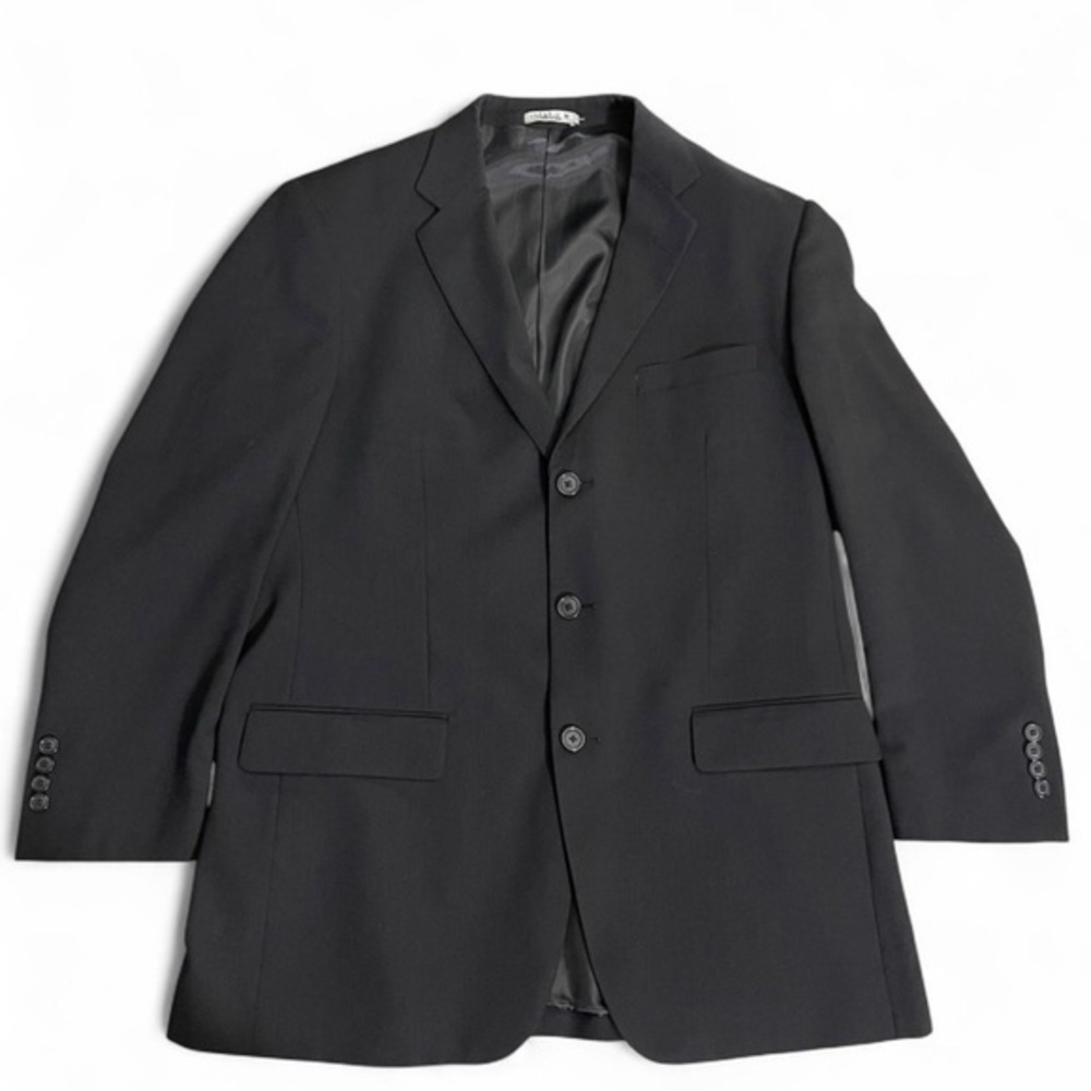 Linea Juomo 100% Wool Black Mens Blazer Jacket
